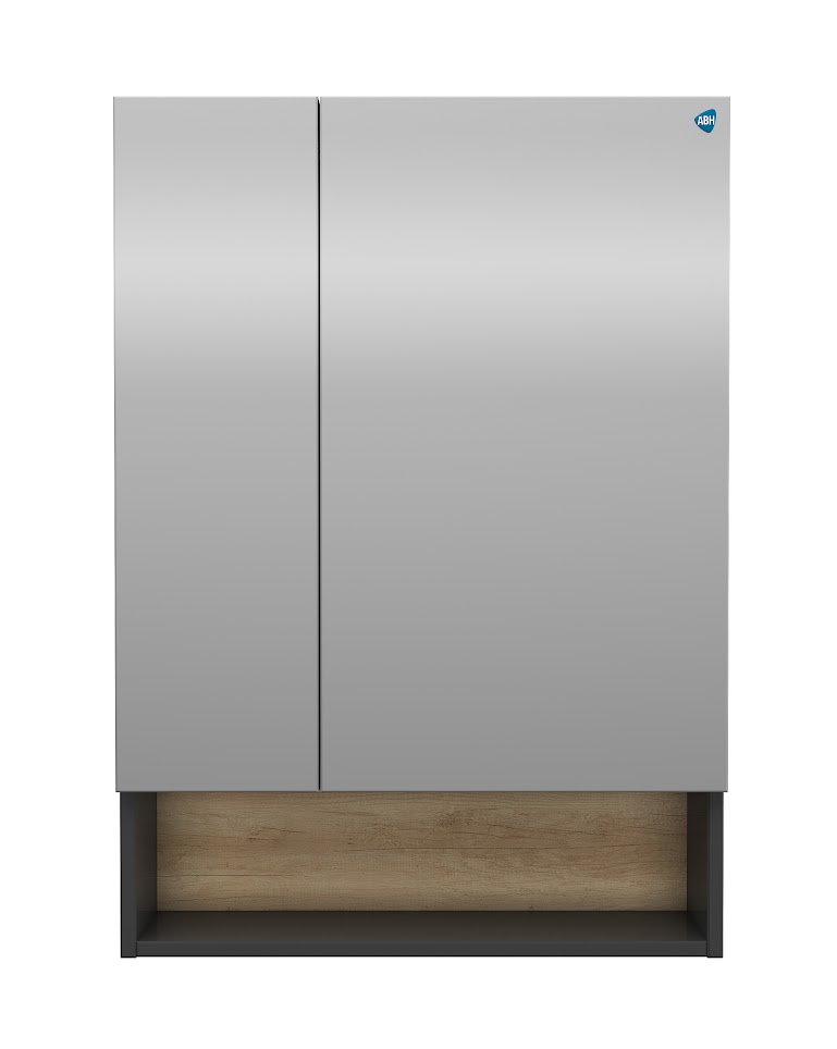 Купить зеркало-шкаф диана-60 кендал/черный матовый, stella polar. в Иваново магазин сантехники Суперстрой