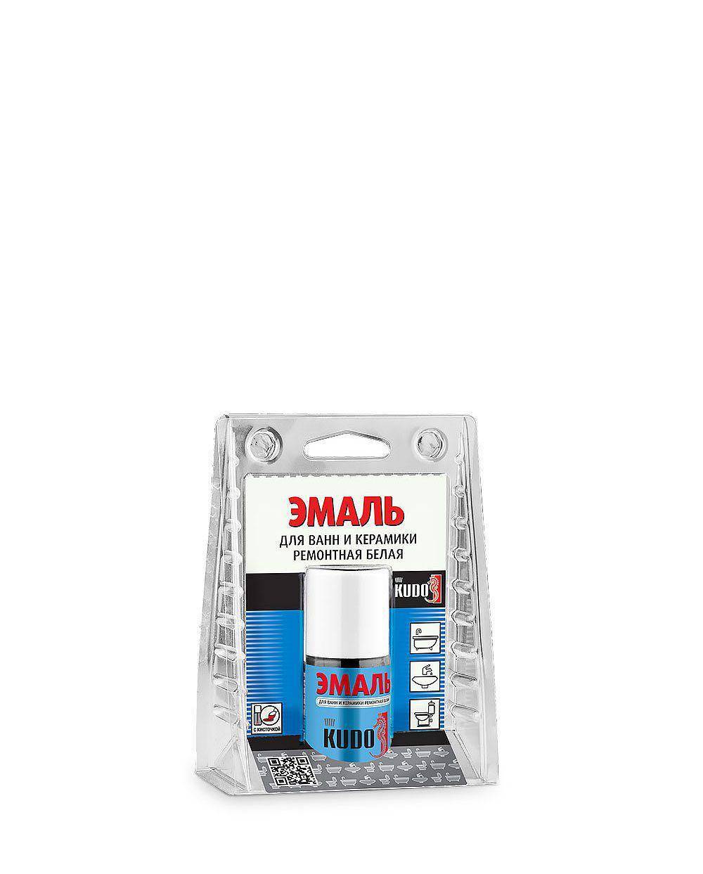 Купить эмаль ku-7k1301 для ванн с кисточкой, kudo. в Иваново магазин сантехники Суперстрой