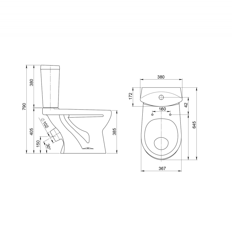 Купить компакт-унитаз визит белый, santeri. в Иваново магазин сантехники Суперстрой