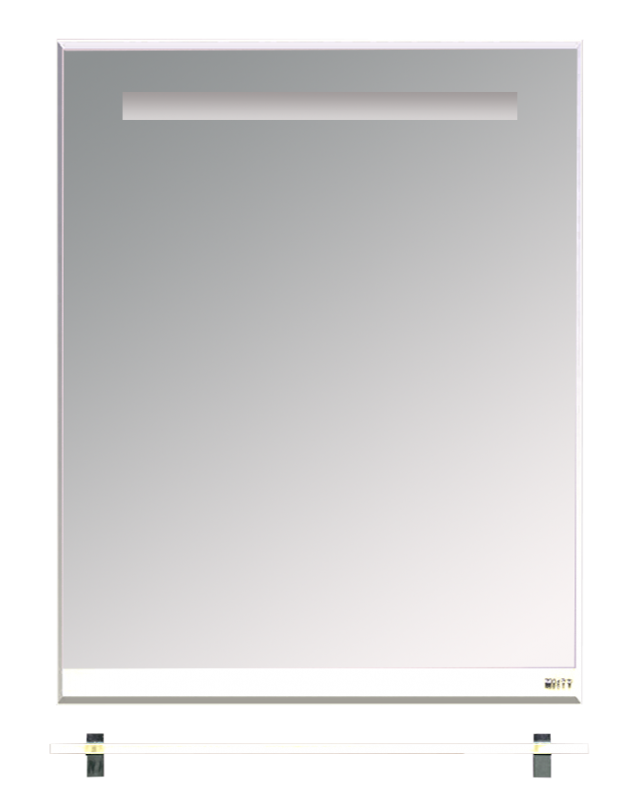 Купить зеркало джулия - 65  с полочкой 12 мм белое,misty. в Иваново магазин сантехники Суперстрой