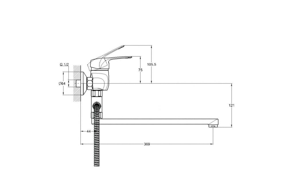 Купить смеситель для ванны solone lun6-a031, g-lauf. в Иваново магазин сантехники Суперстрой