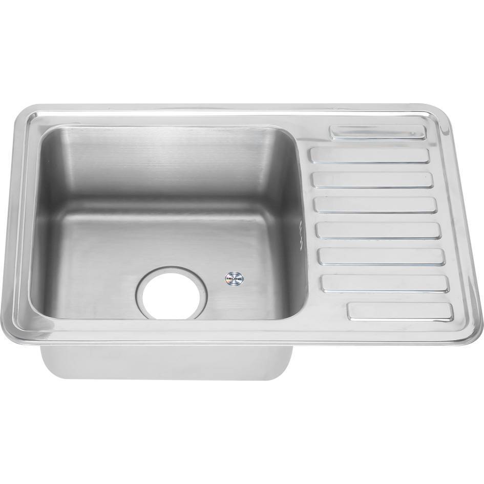 Купить мойка врезная 66*43 (1,0 мм) полированая чаша сатин, melana. в Иваново магазин сантехники Суперстрой