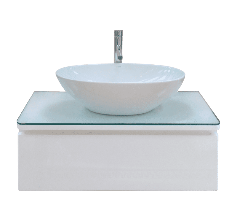 Купить тумба скай-90 подвесная 1 ящ. белая  без раковины, misty. в Иваново магазин сантехники Суперстрой