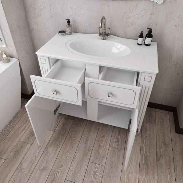 Купить тумба эдельвейс-80 + умывальник гармония-80, sanstar. в Иваново магазин сантехники Суперстрой