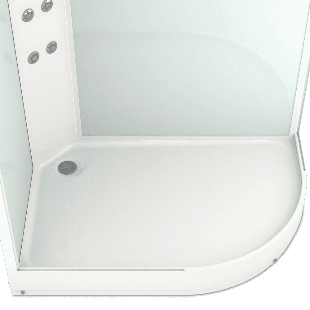 Купить душевая кабина domani spa delight 128 120*80 l нп пс задняя стенка белая в Иваново магазин сантехники Суперстрой