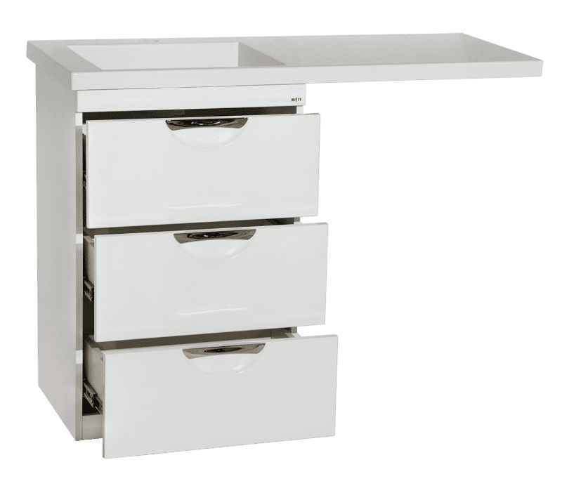 Купить тумба куба-118,5*49, 3 ящ. левая (для стир/машины),misty. в Иваново магазин сантехники Суперстрой