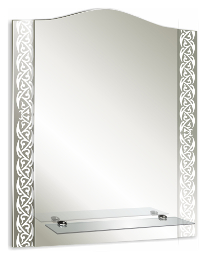 Купить зеркало бухара мт 510х585 с полкой, гк серебряные зеркала. в Иваново магазин сантехники Суперстрой