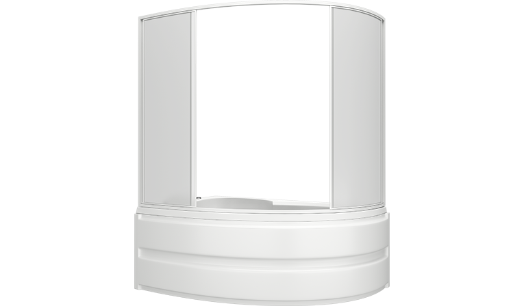 Купить шторка для ванны сагра (4 ств. пластик), bas. в Иваново магазин сантехники Суперстрой