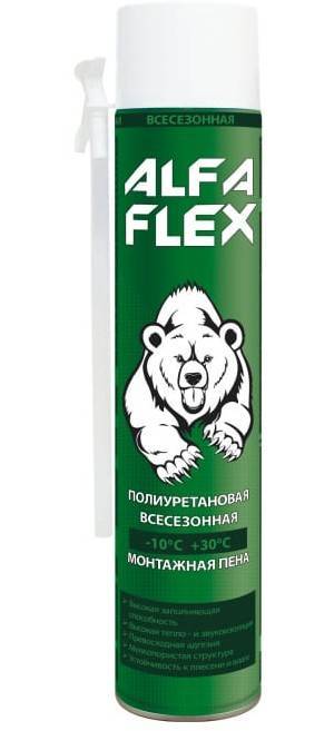 Купить пена монтажная alfa flex всесезонная 600 мл (40 л), россия. в Иваново магазин сантехники Суперстрой
