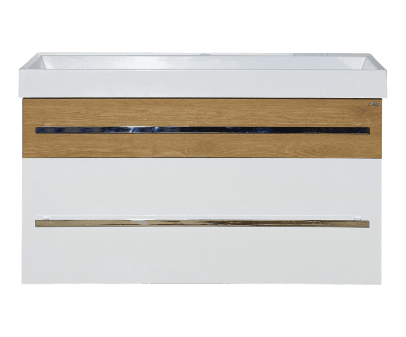 Купить тумба леон-100 подвесная 2ящ. белая + раковина caro, misty. в Иваново магазин сантехники Суперстрой