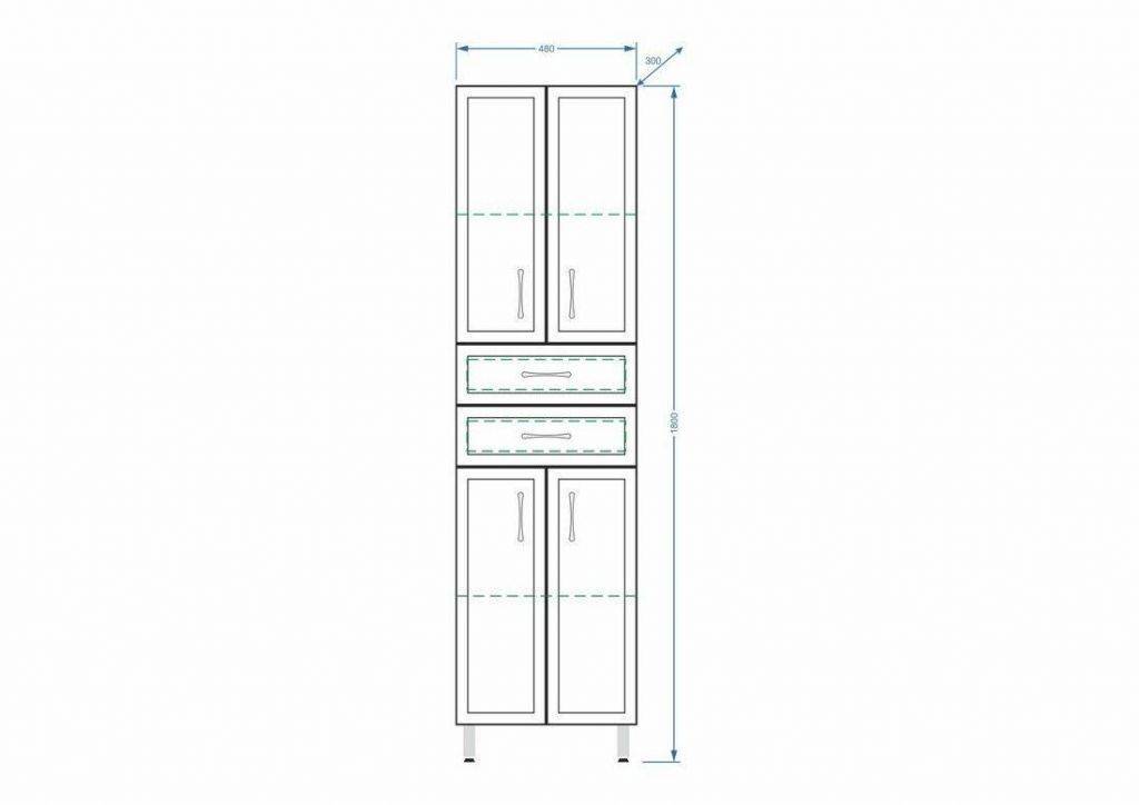 Купить пенал концепт-48 белый 2ящ ,stella polar. в Иваново магазин сантехники Суперстрой