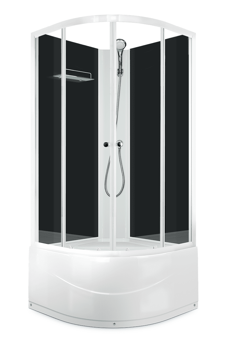 Купить душевая кабина domani eko high 99 без кр, 90*90 вп пс-черная задняя стенка в Иваново магазин сантехники Суперстрой
