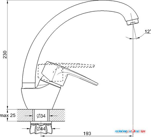 Купить смеситель для кухни 8g4-a180 kh сатин, g-lauf. в Иваново магазин сантехники Суперстрой