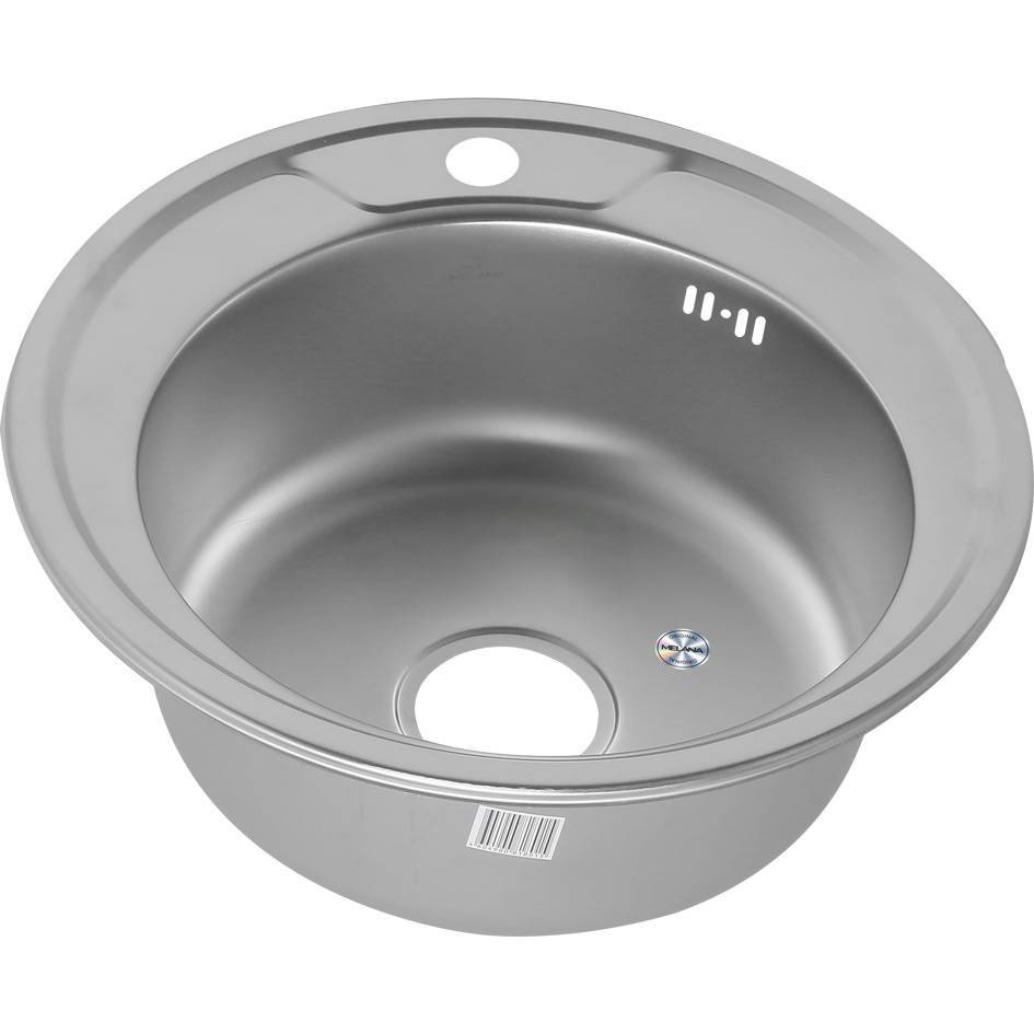 Купить мойка врезная 490 (0,8мм) матовая, melana. в Иваново магазин сантехники Суперстрой