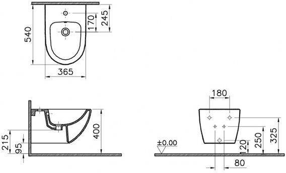 Купить биде подвесное sento (4338d003-1046),vitra. в Иваново магазин сантехники Суперстрой