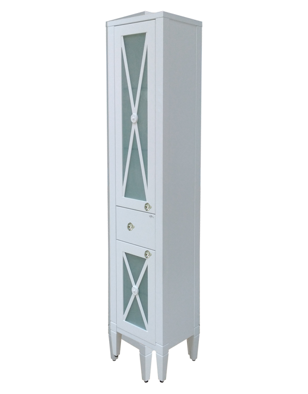 Купить пенал анна - 40 ,1 ящ. левый со стеклом,белый, misty в Иваново магазин сантехники Суперстрой