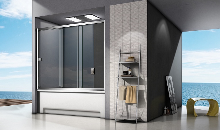 Купить шторка для ванны screen wtw-130-g-ch,bas. в Иваново магазин сантехники Суперстрой