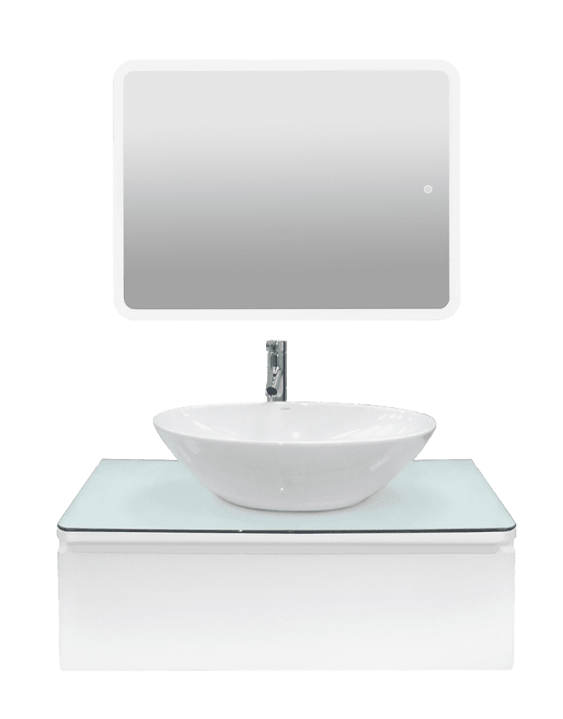 Купить тумба скай-90 подвесная 1 ящ. белая  без раковины, misty. в Иваново магазин сантехники Суперстрой