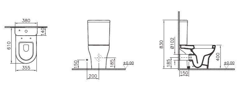 Купить компакт-унитаз zentrum 9012в003-7203 open вack, vitra. в Иваново магазин сантехники Суперстрой