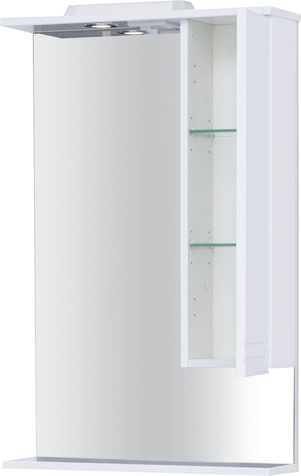 Купить зеркальный шкаф мира 60 п, 1/дв, белый, sanstar в Иваново магазин сантехники Суперстрой