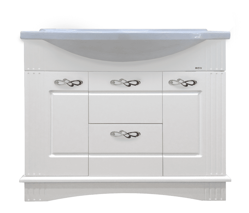 Купить тумба эльбрус-100 белая + раковина, misty. в Иваново магазин сантехники Суперстрой