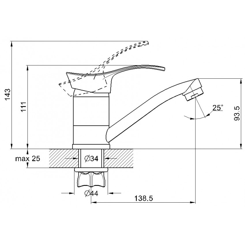 Купить смеситель для раковины 4t4-b043/4tв-1043, g-lauf в Иваново магазин сантехники Суперстрой