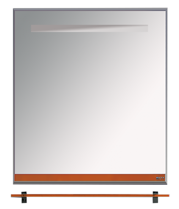 Купить зеркало джулия - 65 с полочкой 12 мм оранжевое,misty. в Иваново магазин сантехники Суперстрой