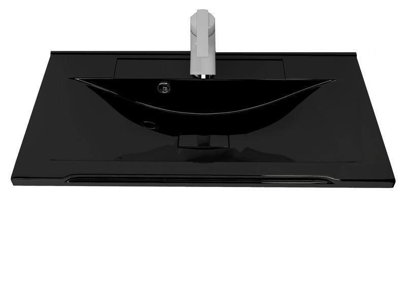 Купить тумба калипсо-90 подвесная,2ящика,лакобель черный+раковина комфорт-90,stella polar. в Иваново магазин сантехники Суперстрой