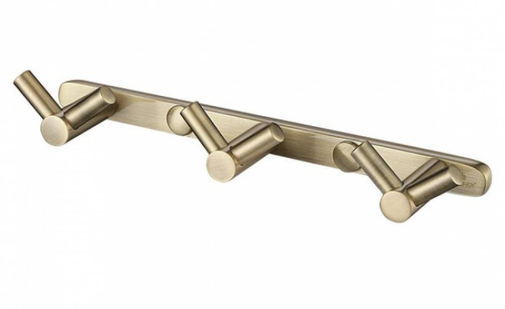 Купить планка 0033 с 3-мя v-крючками  bronze , kaiser в Иваново магазин сантехники Суперстрой