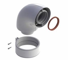 Купить колено подключения 90гр 60/100 унив. (а-013-2) в Иваново магазин сантехники Суперстрой