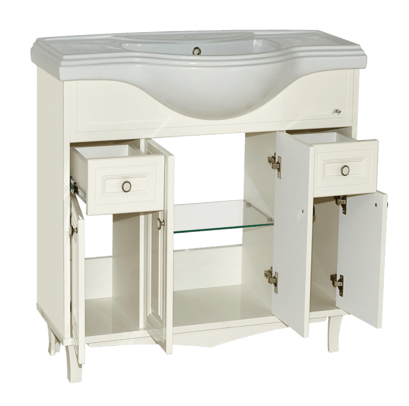 Купить тумба шармель-80 2 ящ., светло-беж.+рак. kirovit. в Иваново магазин сантехники Суперстрой