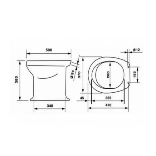 Купить унитаз дачный в комплекте с сидением,старый оскол. в Иваново магазин сантехники Суперстрой