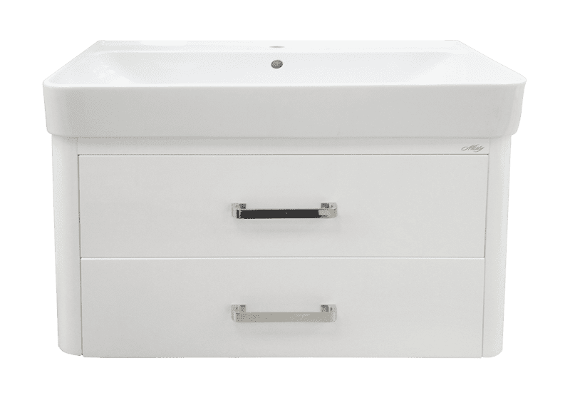 Купить тумба нью-йорк-80 подвесная 2 ящ. +раковина олимпия, misty. в Иваново магазин сантехники Суперстрой