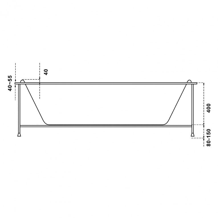 Купить ванна акриловая ньюлав 1800*900, bas. в Иваново магазин сантехники Суперстрой