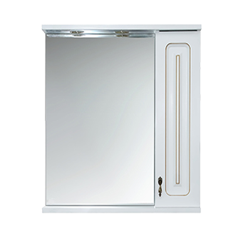 Купить зеркало - шкаф вояж - 60 прав. белая патина,misty. в Иваново магазин сантехники Суперстрой