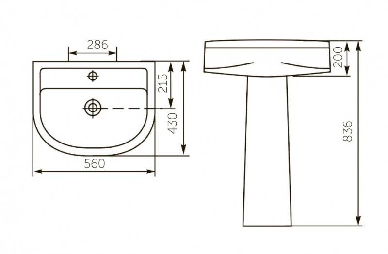 Купить раковина на пьедестале ресса коричневый, киров(rosa). в Иваново магазин сантехники Суперстрой