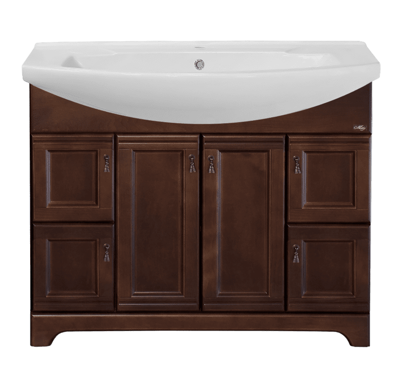 Купить тумба римини -105 напол, орех + рак. стиль-1050, misty. в Иваново магазин сантехники Суперстрой