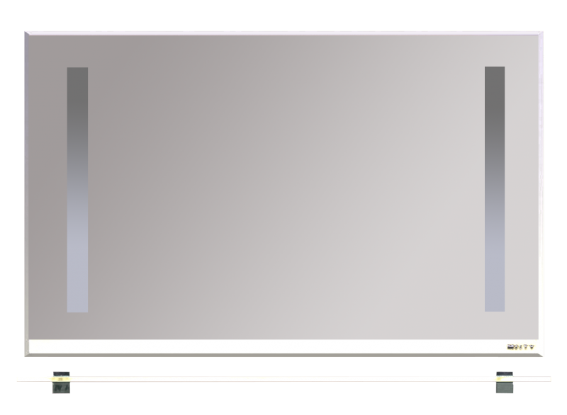 Купить зеркало джулия -120 с полочкой 12 мм белое,misty в Иваново магазин сантехники Суперстрой