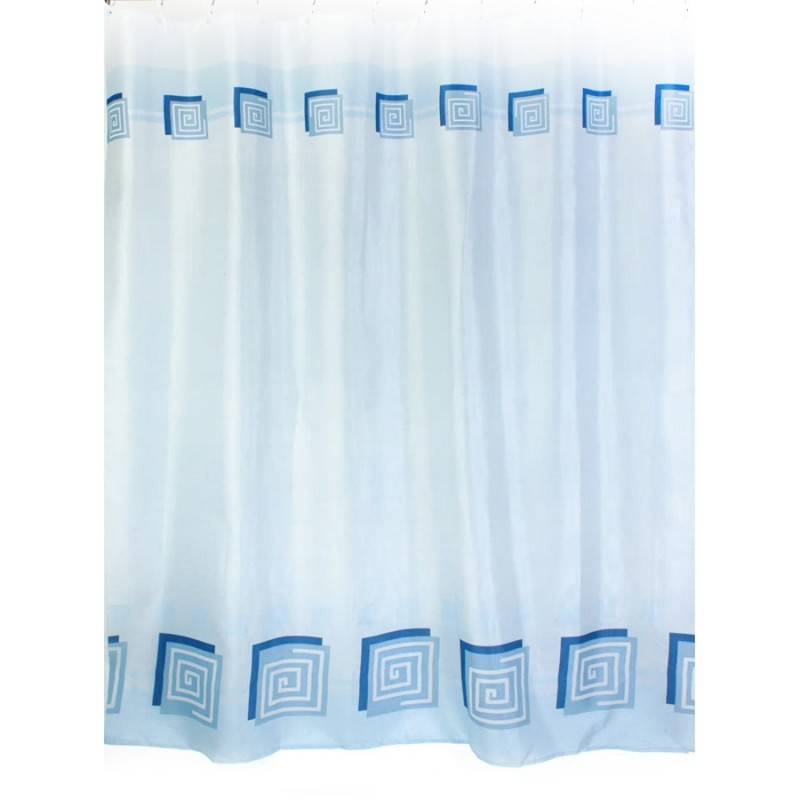 Купить шторка для ванны 180*200 без колец голубая 01336 , zalel. в Иваново магазин сантехники Суперстрой