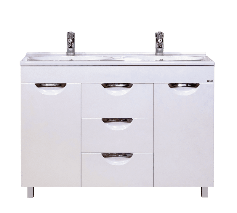 Купить тумба софия-120 белая, 3 ящ. + рак. step 2 чаши, misty. в Иваново магазин сантехники Суперстрой