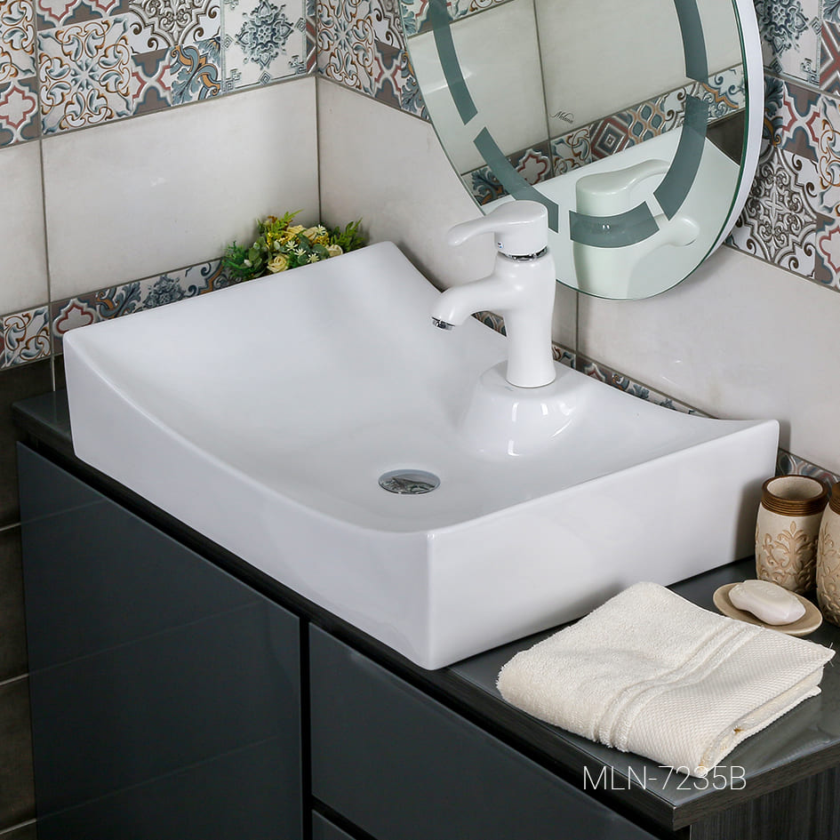 Купить раковина 7235b (1047),  melana. в Иваново магазин сантехники Суперстрой