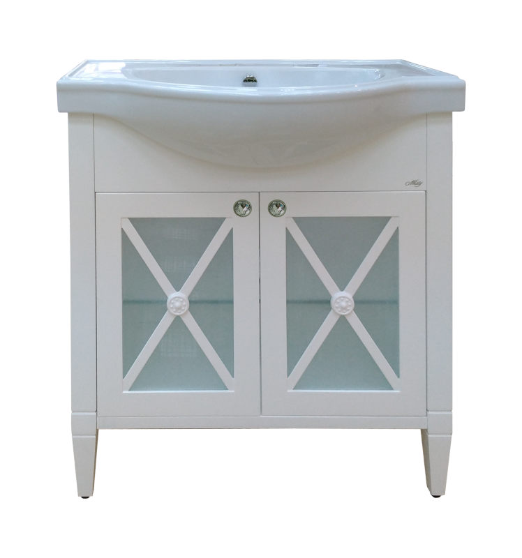 Купить тумба анна - 80  прямая, белая,misty. в Иваново магазин сантехники Суперстрой