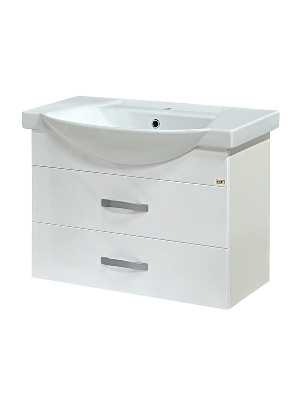 Купить тумба монро-75 подвесная 2 ящ.+раковина, мисти. в Иваново магазин сантехники Суперстрой