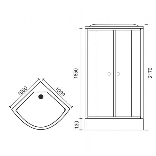 Купить душевая кабина royal bath rb 100hk7-wc-ch,100*100*217,нп мс,белая, гидромассаж в Иваново магазин сантехники Суперстрой