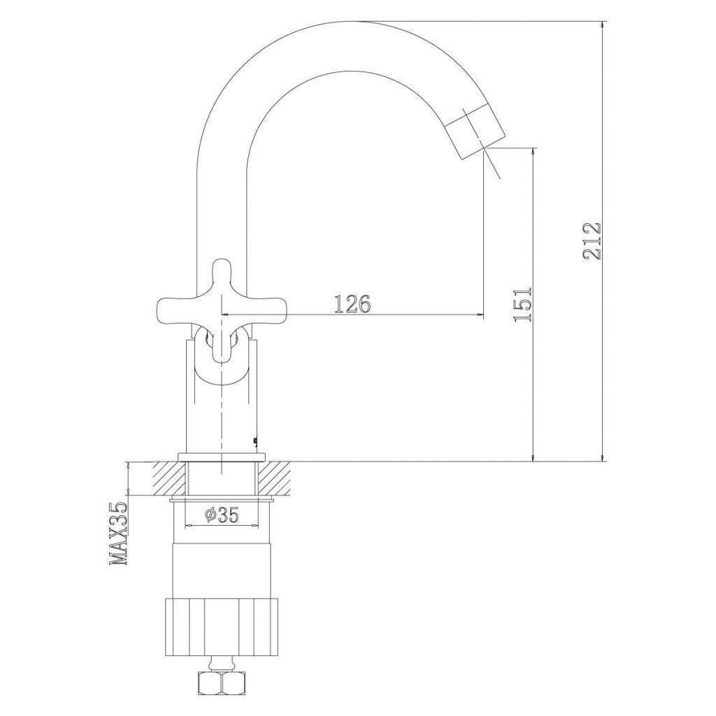 Купить смеситель для раковины rs39-62u, rossinka. в Иваново магазин сантехники Суперстрой