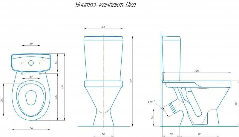 Купить компакт-унитаз ока белый, rosa. в Иваново магазин сантехники Суперстрой