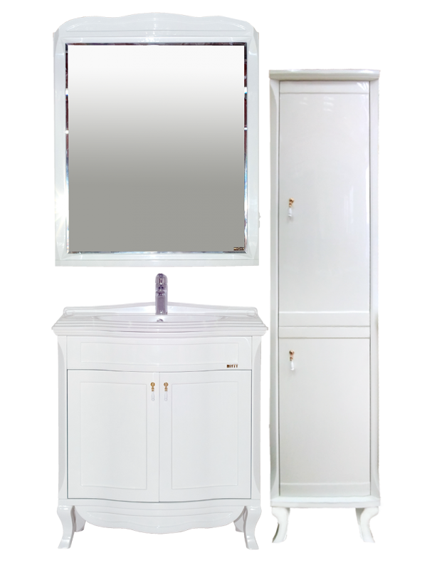 Купить зеркало дайна - 85 белая эмаль свет , misty. в Иваново магазин сантехники Суперстрой