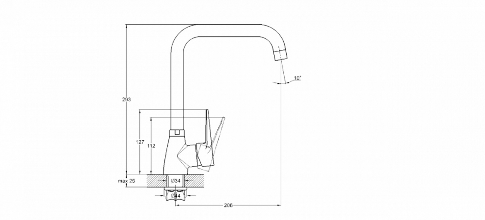 Купить смеситель для кухни sop-7146, g-lauf . в Иваново магазин сантехники Суперстрой