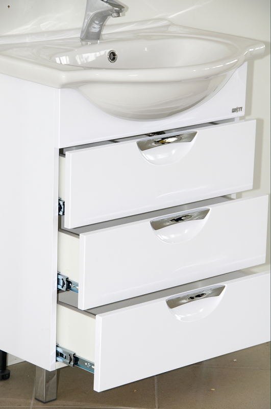 Купить тумба жасмин - 70 ,3 ящ. белая эмаль с довод.,misty в Иваново магазин сантехники Суперстрой