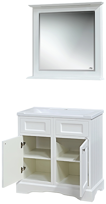 Купить тумба герда - 80 белая эмаль + раковина,misty. в Иваново магазин сантехники Суперстрой